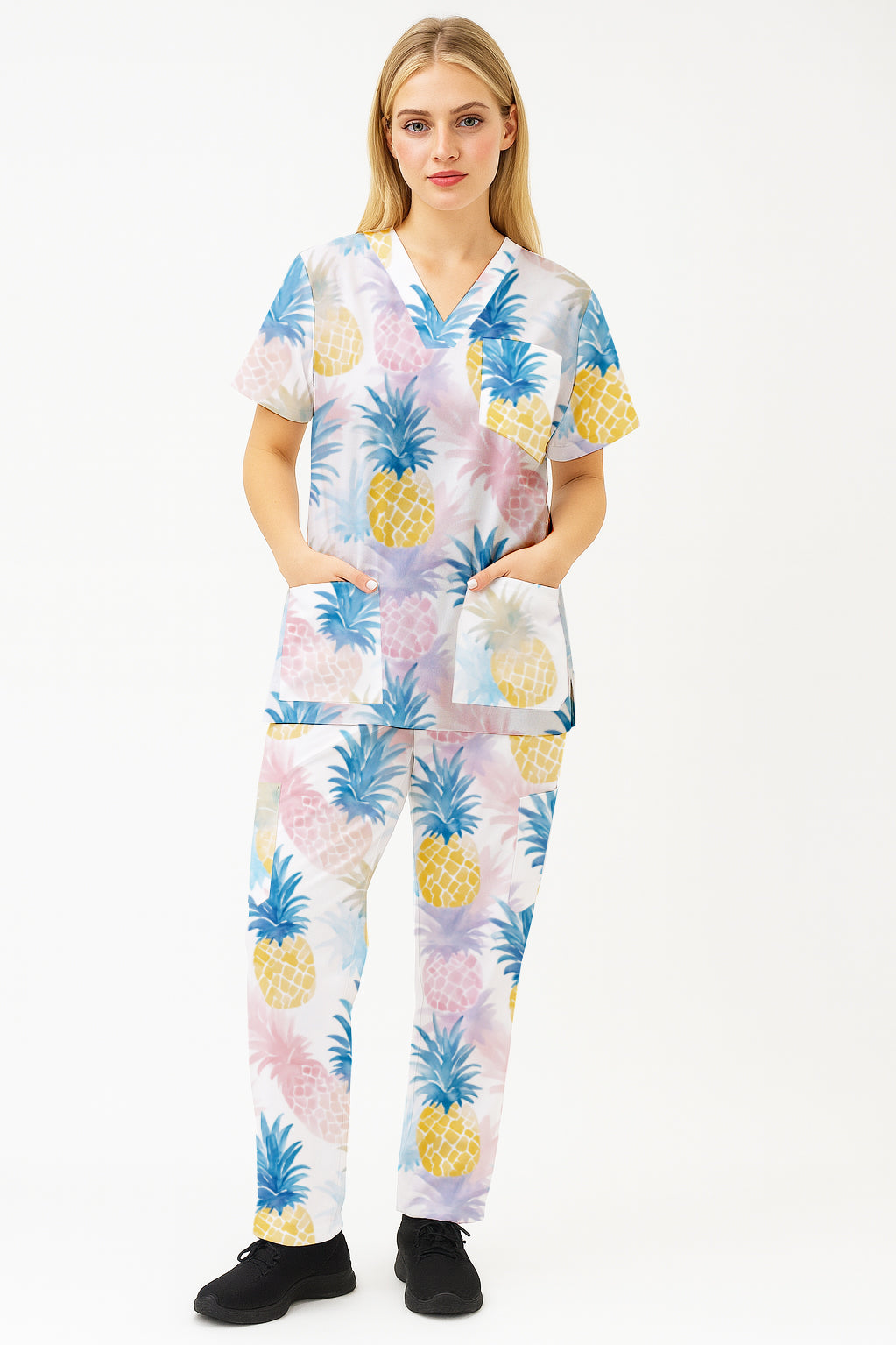 Pinapple Printed Scrub Set Australia