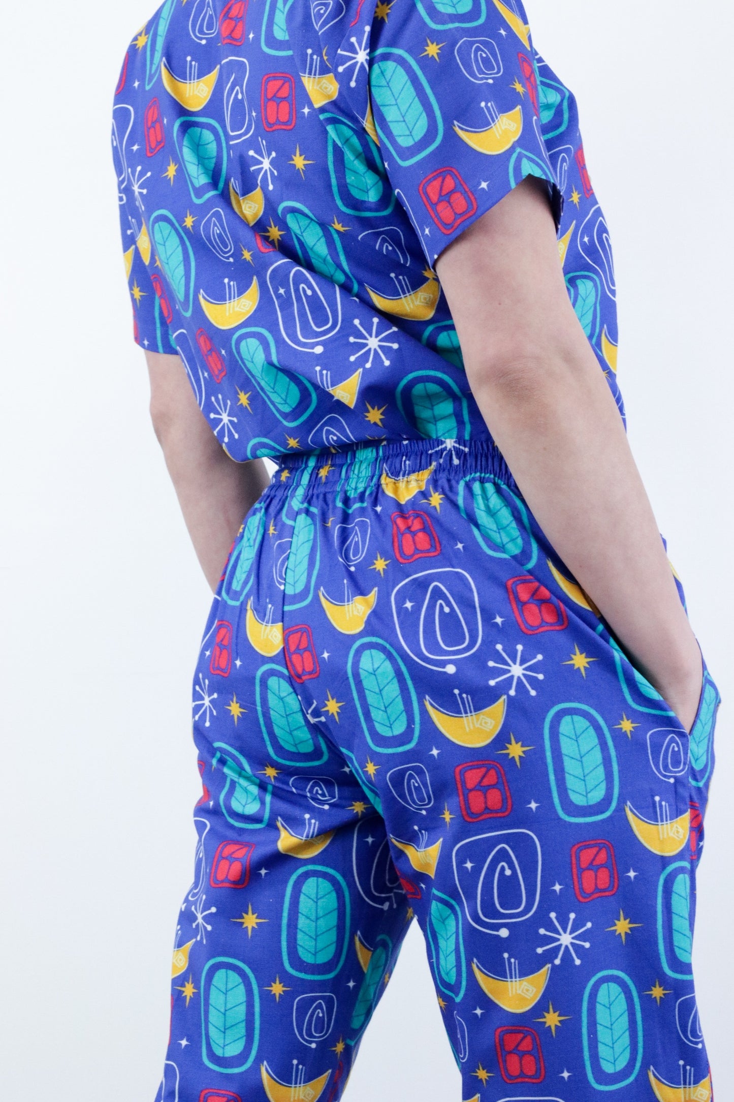 Night Sky Abstract Fun Scrub Set Tops And Pants Australia Unisex Fit