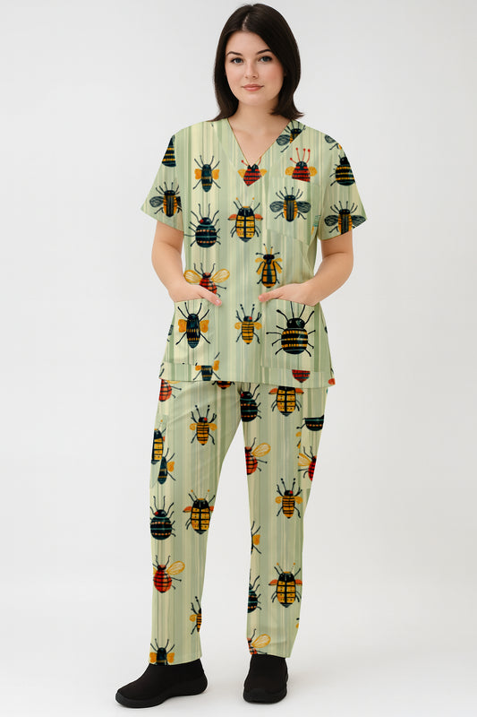Bugs Printed Fun Scrub Set Australia