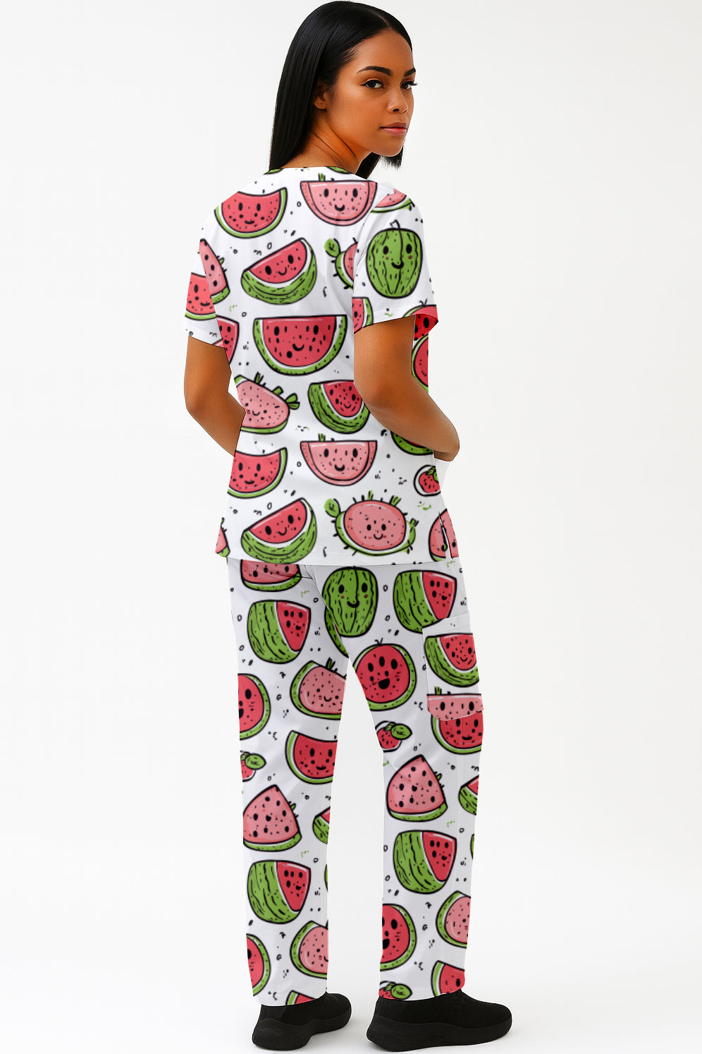 Watermelon Printed  Scrub Set