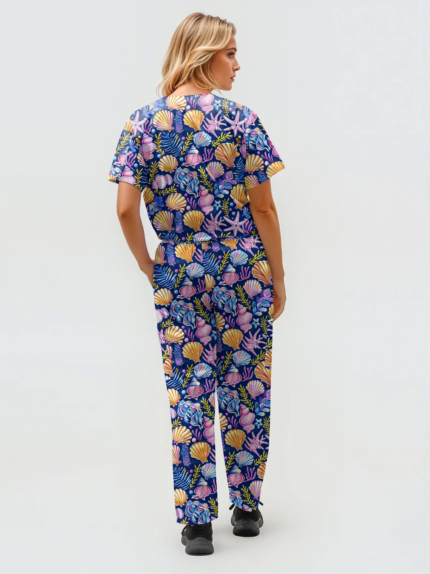 Ocean Floor Scrub Set , Top and Pants 100% Cotton